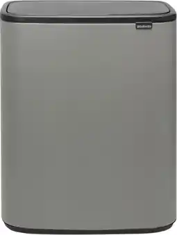 Coolblue Brabantia Bo Touch Bin 2 x 30 Liter Mineral Concrete Grey aanbieding