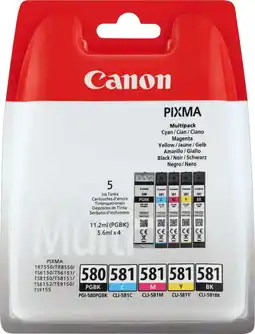 Coolblue Canon PGI-580/CLI-581 Cartridges Combo Pack aanbieding