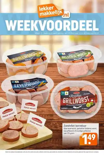 Lekker Makkelijk Zandvliet Borreluur 175 gram aanbieding