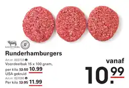 Sligro Kaldenberg Runderhamburgers aanbieding