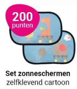 Van Asten BabySuperstore Set zonneschermen zelfklevend cartoon aanbieding