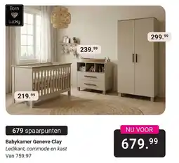 Van Asten BabySuperstore Born Lucky Babykamer Geneve Clay aanbieding