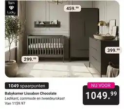 Van Asten BabySuperstore Born Lucky Babykamer Lissabon Chocolate aanbieding