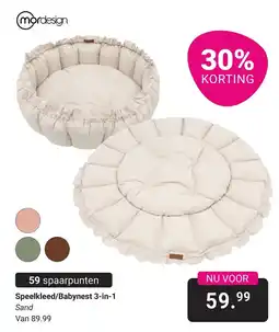 Van Asten BabySuperstore mordesign Speelkleed/Babynest 3-in-1 aanbieding