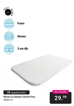 Van Asten BabySuperstore Best Sleep Matras Co-Sleeper Comfort Plus aanbieding