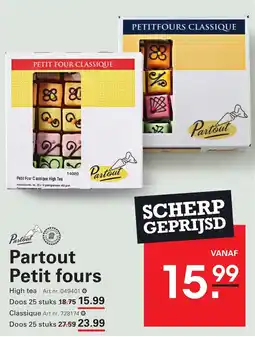 Sligro Partout Petit fours aanbieding