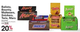 Sligro Balisto, Bounty, Maltesers, Snickers, Twix, Mars aanbieding