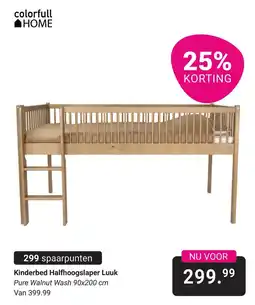 Van Asten BabySuperstore colorfull HOME Kinderbed Halfhoogslaper Luuk aanbieding