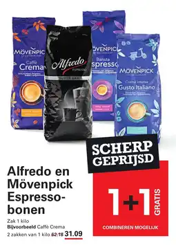 Sligro Alfredo en Mövenpick Espresso-bonen aanbieding