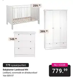 Van Asten BabySuperstore Babykamer Landwood Wit aanbieding