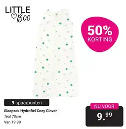 Van Asten BabySuperstore Little Boo Slaapzak Hydrofieel Cozy Clover aanbieding