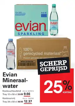 Sligro Evian Mineraal-water aanbieding