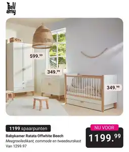 Van Asten BabySuperstore Bellamy Babykamer Ratata Offwhite Beech aanbieding