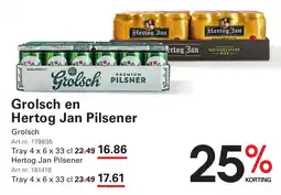 Sligro Grolsch en Hertog Jan Pilsener aanbieding