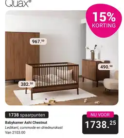 Van Asten BabySuperstore Quax Babykamer Ashi Chestnut aanbieding