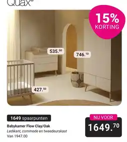 Van Asten BabySuperstore Quax Babykamer Flow Clay/Oak aanbieding