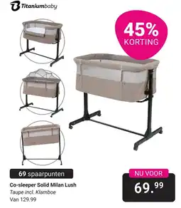 Van Asten BabySuperstore Titaniumbaby Co-sleeper Solid Milan Lush aanbieding