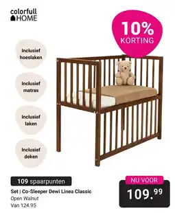 Van Asten BabySuperstore colorfull HOME Co-Sleeper Dewi Linea Classic aanbieding
