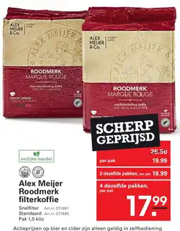 Sligro Alex Meijer Roodmerk filterkoffie aanbieding