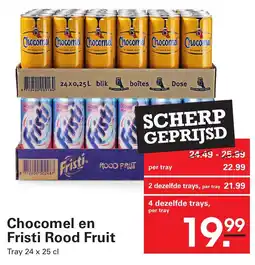Sligro Chocomel en Fristi Rood Fruit aanbieding