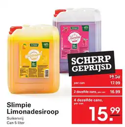 Sligro Slimpie Limonadesiroop aanbieding