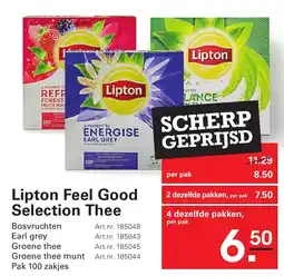Sligro Lipton Feel Good Selection Thee aanbieding