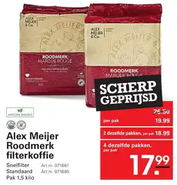 Sligro Alex Meijer Roodmerk filterkoffie aanbieding