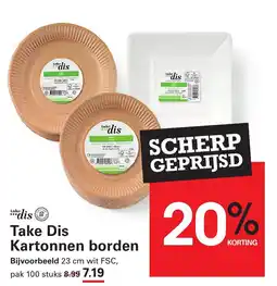 Sligro Take Dis Kartonnen borden aanbieding