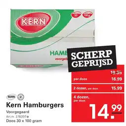 Sligro Kern Hamburgers aanbieding