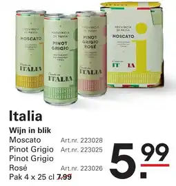 Sligro Italia Wijn in blik aanbieding