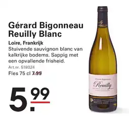 Sligro Gérard Bigonneau Reuilly Blanc aanbieding