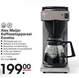 Sligro Alex Meijer Koffiezetapparaat Excelso aanbieding