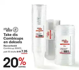 Sligro Take dis Combicups en deksels aanbieding