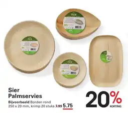 Sligro Sier Palmservies aanbieding