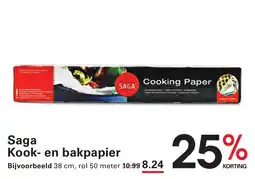 Sligro Saga Kook- en bakpapier aanbieding
