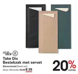 Sligro Take Dis Bestekzak met servet aanbieding
