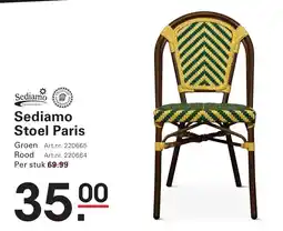 Sligro Sediamo Stoel Paris aanbieding