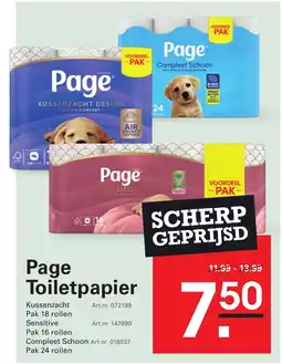 Sligro Page Toilet papier aanbieding