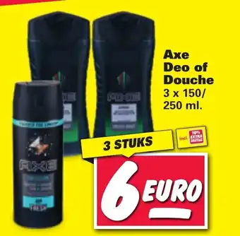 Nettorama Axe deo of douche 250ml aanbieding