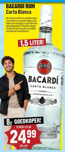 Dirck 3 Bacardi Carta Blanca aanbieding