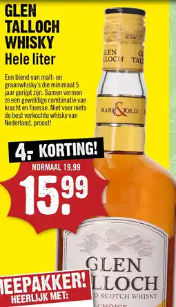 Dirck 3 Glen Talloch Whisky aanbieding