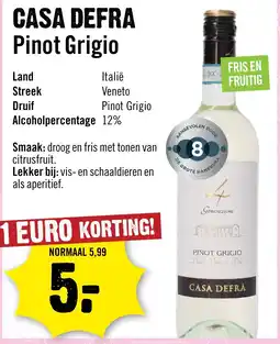 Dirck 3 Casa Defra Pinot Grigio aanbieding