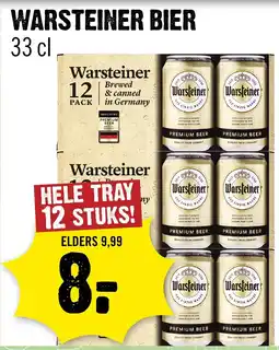Dirck 3 Warsteiner bier aanbieding