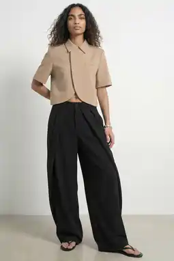 Wehkamp HYPEDROP barrel gebreide casual broek - zwart aanbieding