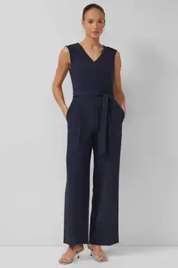 Wehkamp s.Oliver BLACK LABEL Getailleerd jumpsuit donkerblauw aanbieding