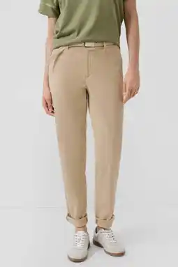 Wehkamp s.Oliver tapered regularwaist casual broek beige aanbieding