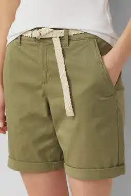 Wehkamp s.Oliver regularwaist chino short groen aanbieding