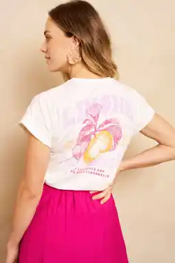 Wehkamp Lofty Manner T-shirt met backprint ecru aanbieding