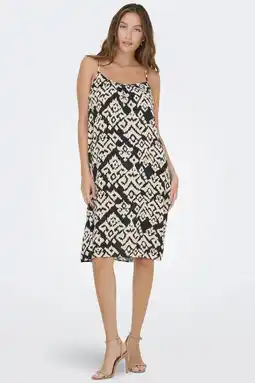 Wehkamp ONLY midi zomerjurk met print - zwart aanbieding