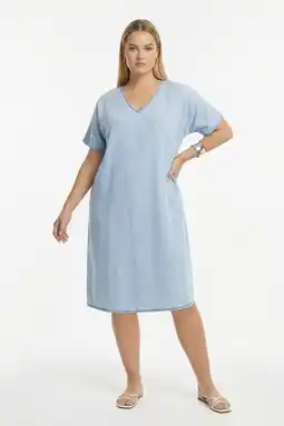 Wehkamp YOEK spijkerjurk light blue denim aanbieding